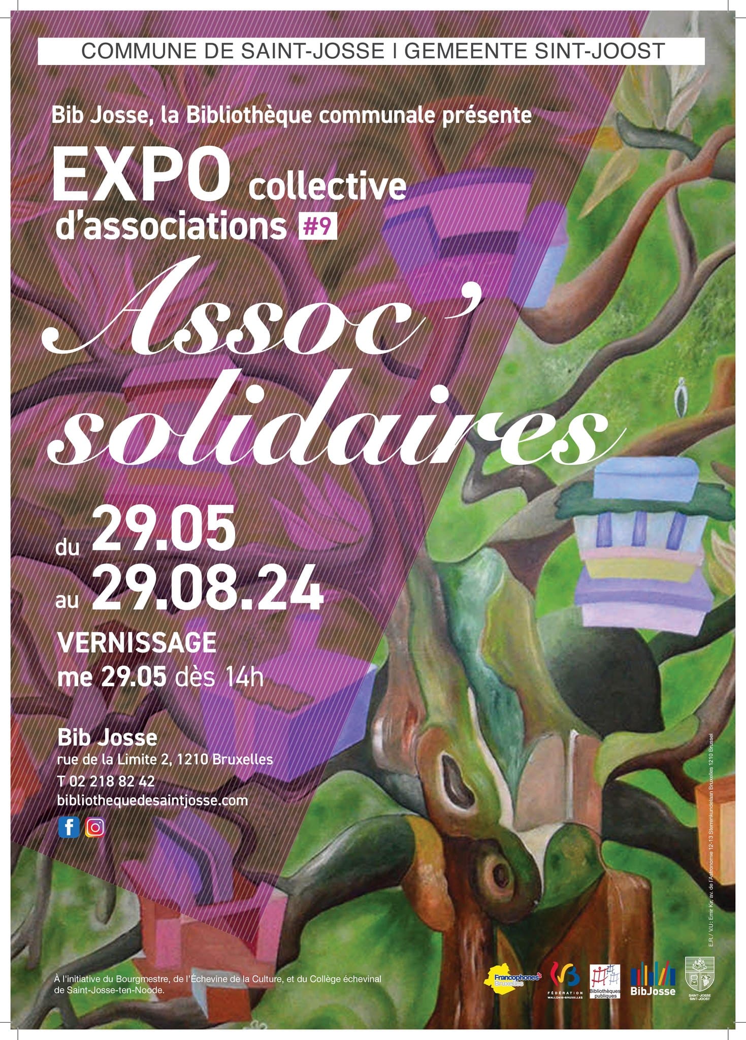 Expo Assoc’Solidaires à la bibliothèque de Saint-Josse
