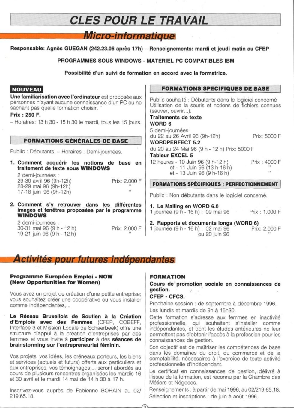 Service "clés pour le travail"